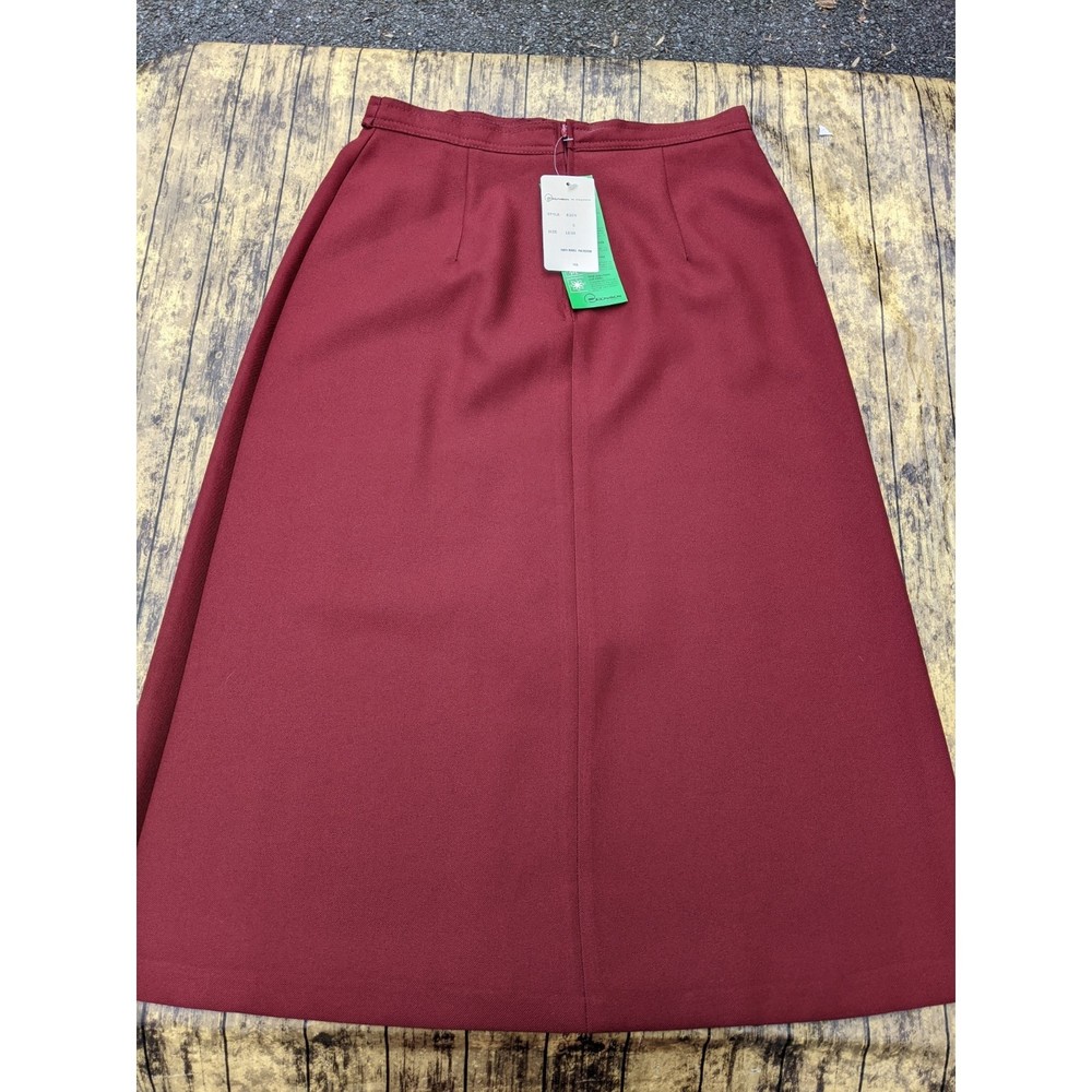 NWT NEW! Vintage Bronson of California Full Length Maroon Polyester Skirt 13-14